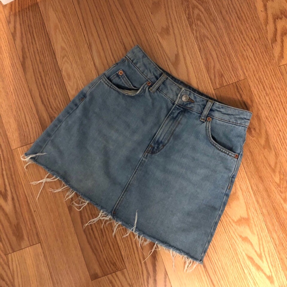 Topshop Petite Moto Skirt (Petite US 2)